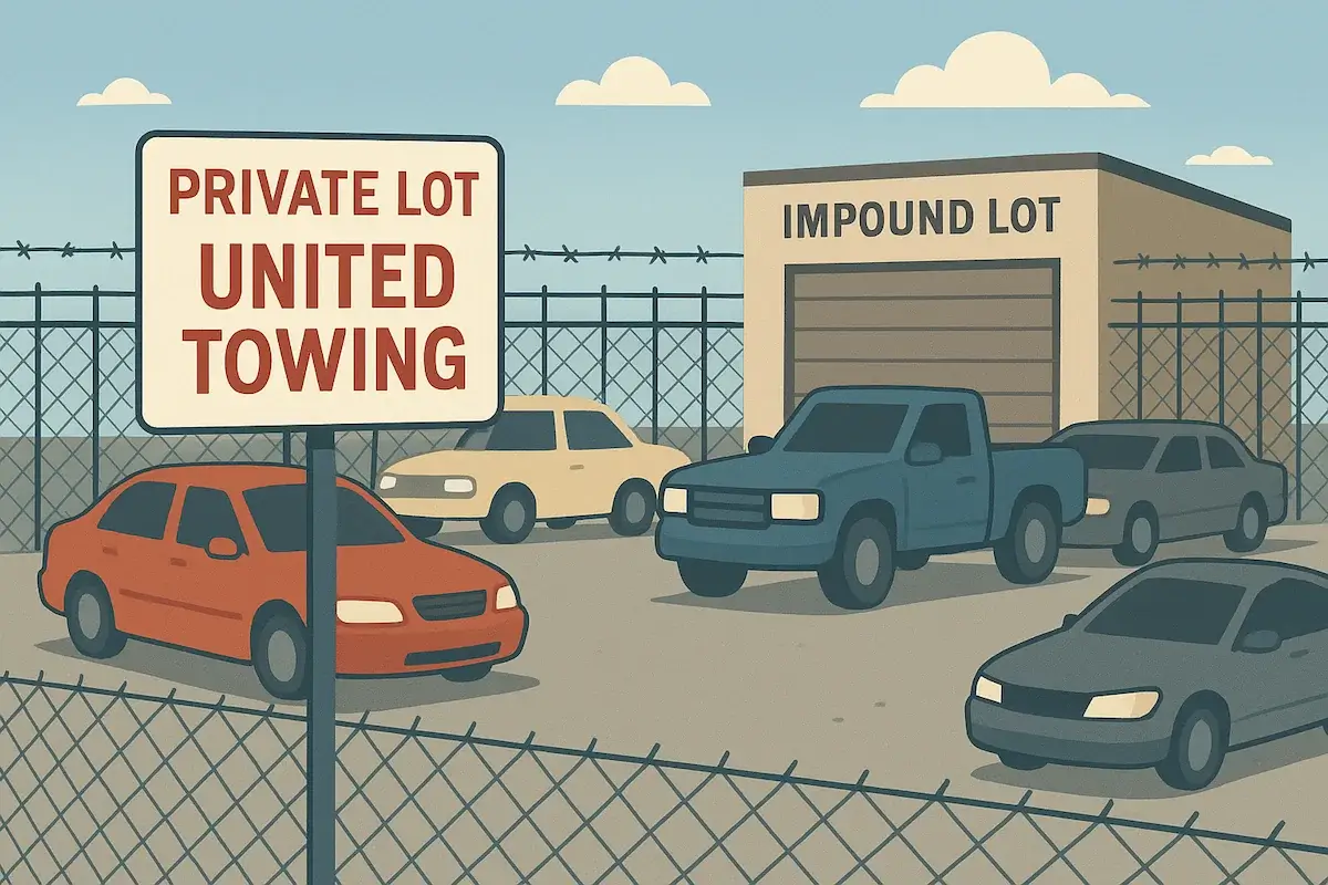 United Towing impound lot